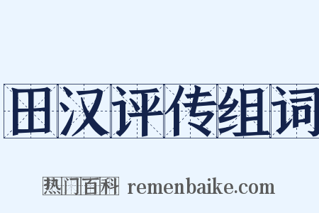 田汉评传组词是什么意思的图片